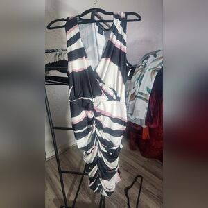 Zebra and pink bodycon dress